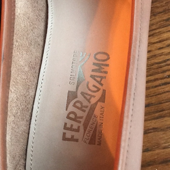 Salvatore Ferragamo horsebit mid brown leather block heeled loafers EUC - Picture 4 of 10